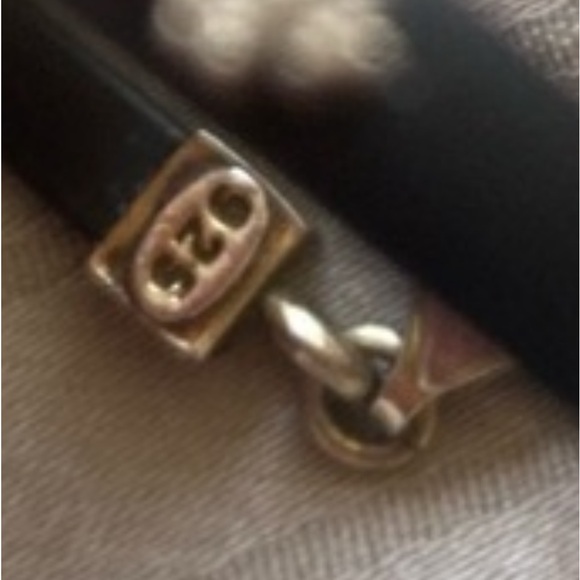 3 butterflies on thick plastic bracelet 925 silver stamp on it - Picture 6 of 6